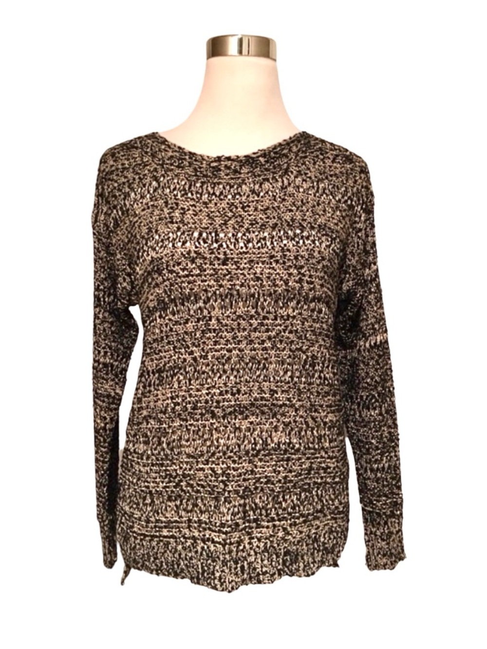 Metallic Hi-Lo Sweater
